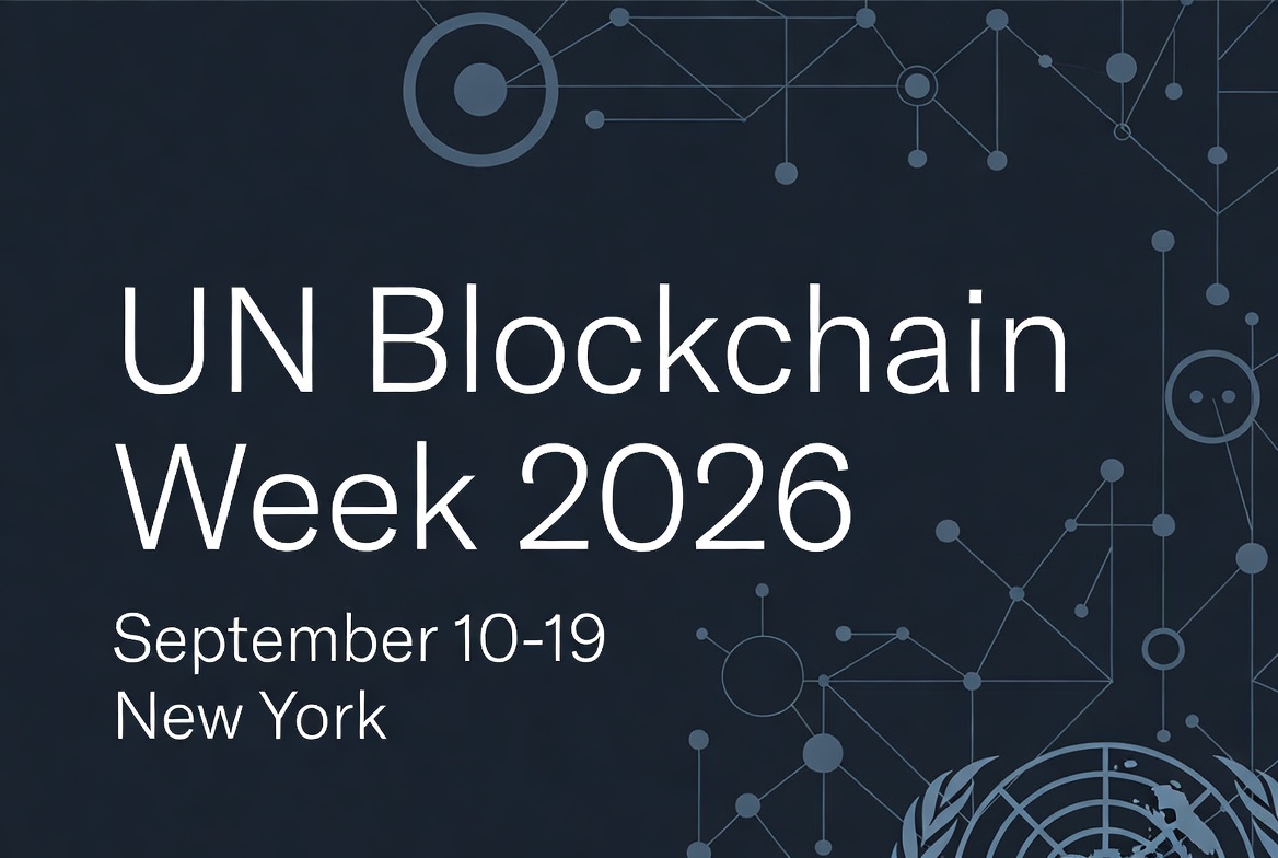 UN Blockchain Week 2026 KOL Program promotional banner for LinkedIn and Facebook