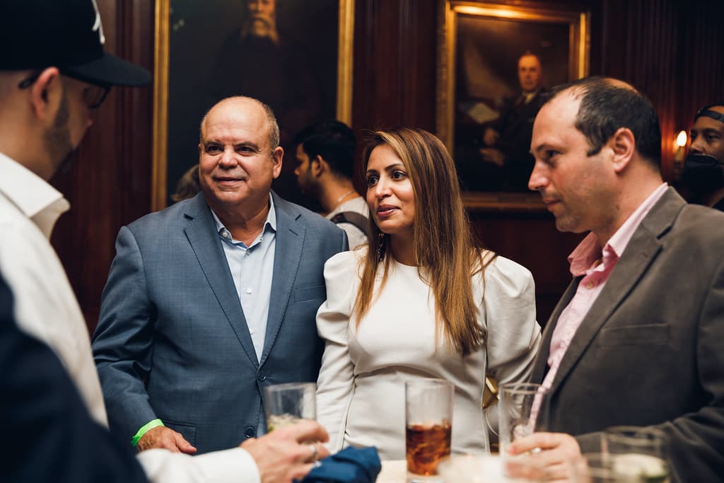 Attendees conversing at a Blockchain Week - UNGA Edition gala reception
