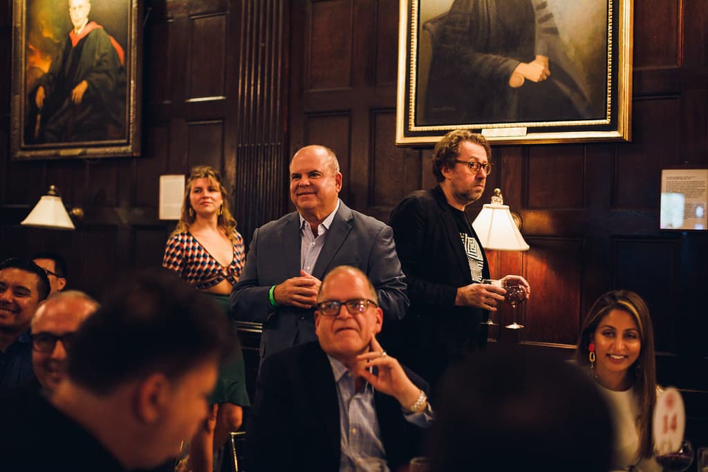Attendees networking at a Blockchain Week - UNGA Edition reception